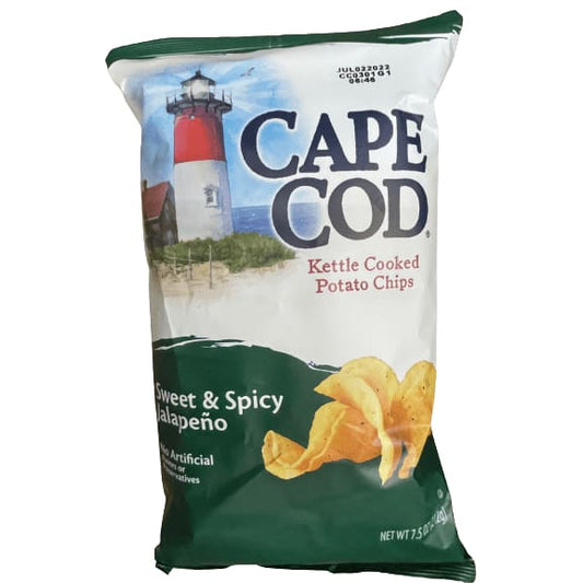 Cape Cod Cape Cod Potato Chips, Sweet & Spicy Jalapeno Kettle Chips, 7.5 Oz