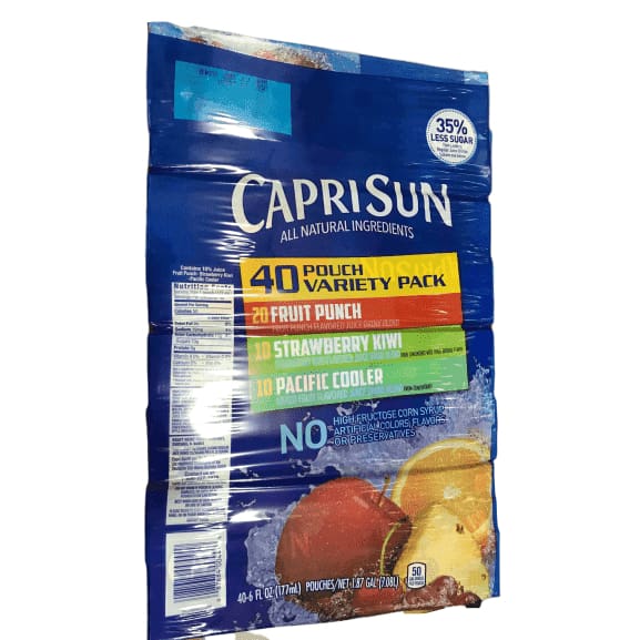 Capri Sun Cooler Juice Drink Variety Pack (6 oz Pouches, 40 Count) - ShelHealth.Com