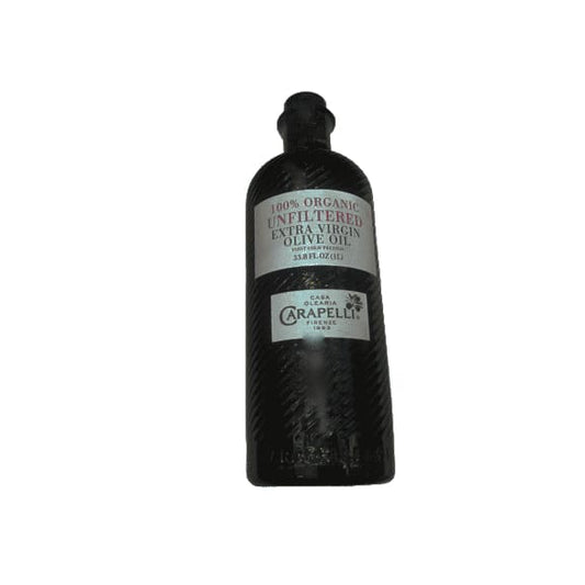Carapelli Unfiltered Organic Extra Virgin Olive Oil – 33.8 Fluid Ounces (1 Liter) - ShelHealth.Com