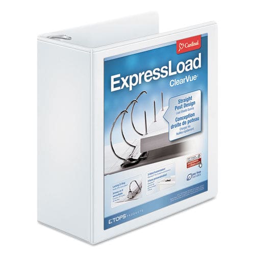 Cardinal Expressload Clearvue Locking D-ring Binder 3 Rings 4 Capacity 11 X 8.5 White - School Supplies - Cardinal®