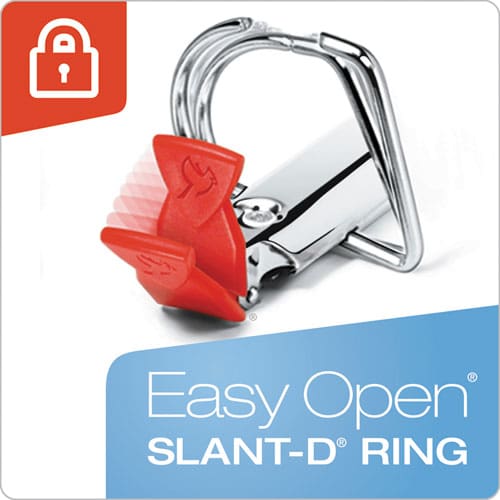 Cardinal Freestand Easy Open Locking Slant-d Ring Binder 3 Rings 1 Capacity 11 X 8.5 White - School Supplies - Cardinal®
