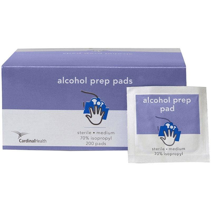 Cardinal Health Alcohol Prep Pad Medium Str Bx200 Box of 200 (Pack of 6) - Nursing Supplies >> Prep Pads - Cardinal Health