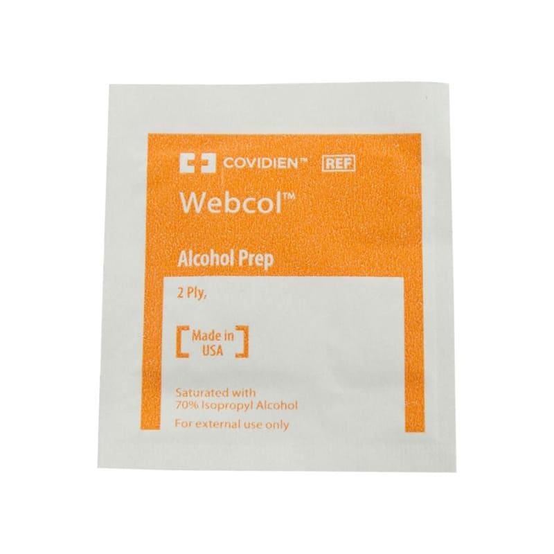 Cardinal Health Alcohol Preps Webcol Box of 200 (Pack of 5) - Nursing Supplies >> Prep Pads - Cardinal Health