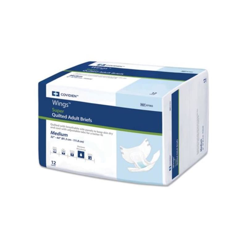 Cardinal Health Brief Wings Super Quilted Medium Case of 96 - Incontinence >> Briefs and Diapers - Cardinal Health