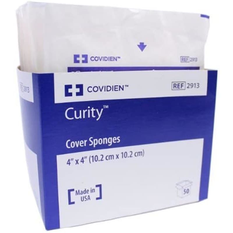 Cardinal Health Curity Cover Sponge 4 X 4 Str 2’S TR50 (Pack of 3) - Wound Care >> Basic Wound Care >> Gauze and Sponges - Cardinal Health