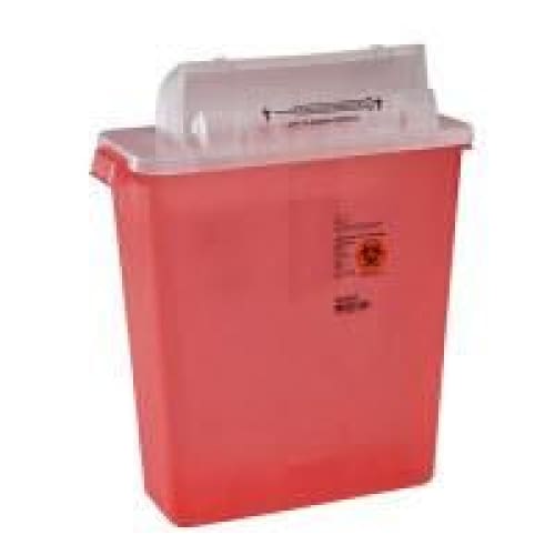 Cardinal Health Sharps Container 3 Gal Trans Red Case of 10 - Nursing Supplies >> Sharps Collectors - Cardinal Health
