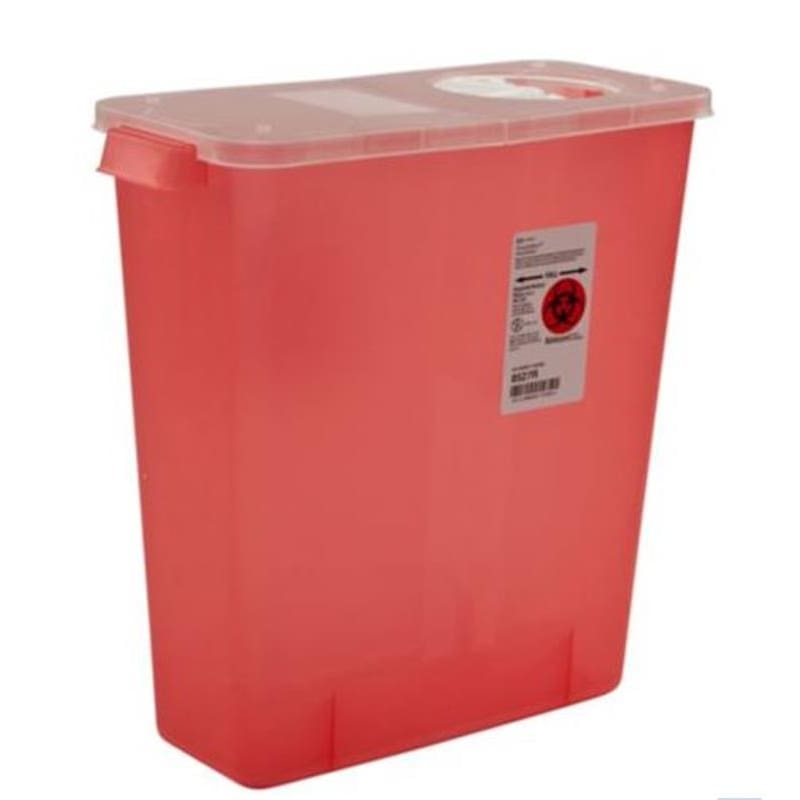 Cardinal Health Sharps Container 3 Gal Transparent Red - Nursing Supplies >> Sharps Collectors - Cardinal Health