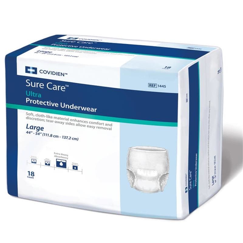 Cardinal Health Sure Care Ultra Prot. Under. Lg Case of 72 - Incontinence >> Protective Underwear - Cardinal Health