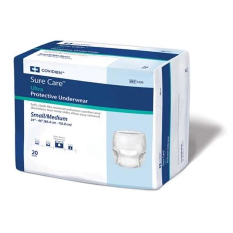 Cardinal Health Sure Care Ultra Prot. Under. Sm/Med Case of 80 - Incontinence >> Protective Underwear - Cardinal Health
