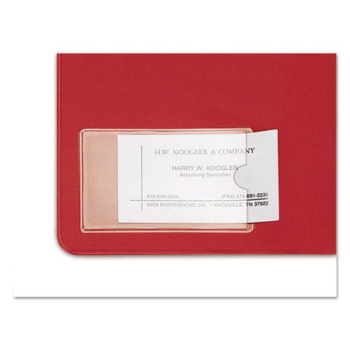 Cardinal Hold It Poly Business Card Pocket Top Load 3.75 X 2.38 Clear 10/pack - Office - Cardinal®