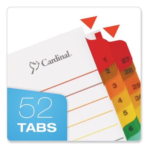 Cardinal Onestep Printable Table Of Contents And Dividers - Double Column 52-tab 1 To 52 11 X 8.5 White 1 Set - Office - Cardinal®