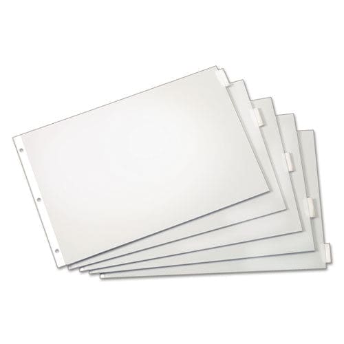 Cardinal Paper Insertable Dividers 5-tab 11 X 17 White Clear Tabs 1 Set - School Supplies - Cardinal®