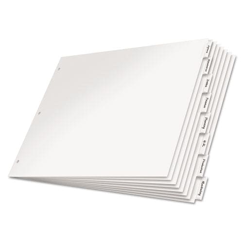 Cardinal Paper Insertable Dividers 8-tab 11 X 17 White Clear Tabs 1 Set - School Supplies - Cardinal®