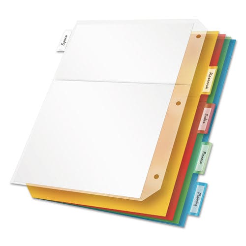 Cardinal Poly Ring Binder Pockets 8.5 X 11 Letter Assorted Colors 5/pack - School Supplies - Cardinal®