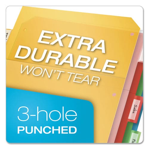 Cardinal Poly Ring Binder Pockets 8.5 X 11 Letter Assorted Colors 5/pack - School Supplies - Cardinal®