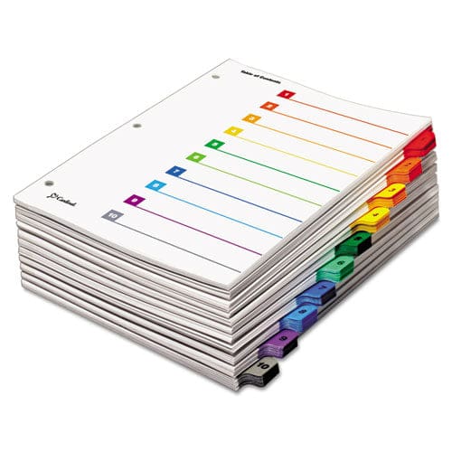 Cardinal Quickstep Onestep Printable Table Of Contents And Dividers 5-tab 1 To 5 11 X 8.5 White White Tabs 24 Sets - Office - Cardinal®