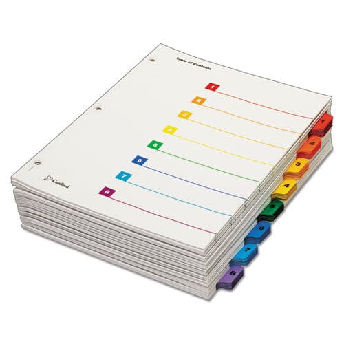 Cardinal Quickstep Onestep Printable Table Of Contents And Dividers 8-tab 1 To 8 11 X 8.5 White Assorted Tabs 24 Sets - Office - Cardinal®