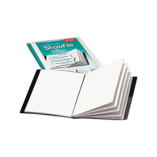 Cardinal Showfile Display Book With Custom Cover Pocket 12 Letter-size Sleeves Black - Office - Cardinal®