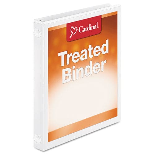 Cardinal Treated Binder Clearvue Locking Round Ring Binder 3 Rings 0.5 Capacity 11 X 8.5 White - School Supplies - Cardinal®