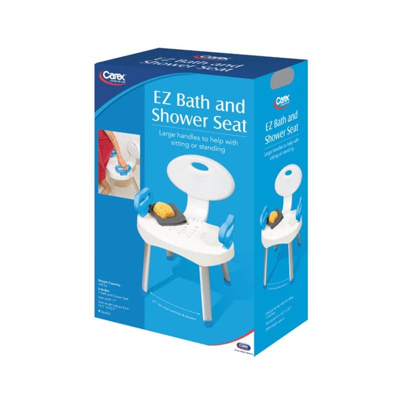 Carex Health Brands E-Z Bath Shower Seat With Back & Handles - Item Detail - Carex Health Brands
