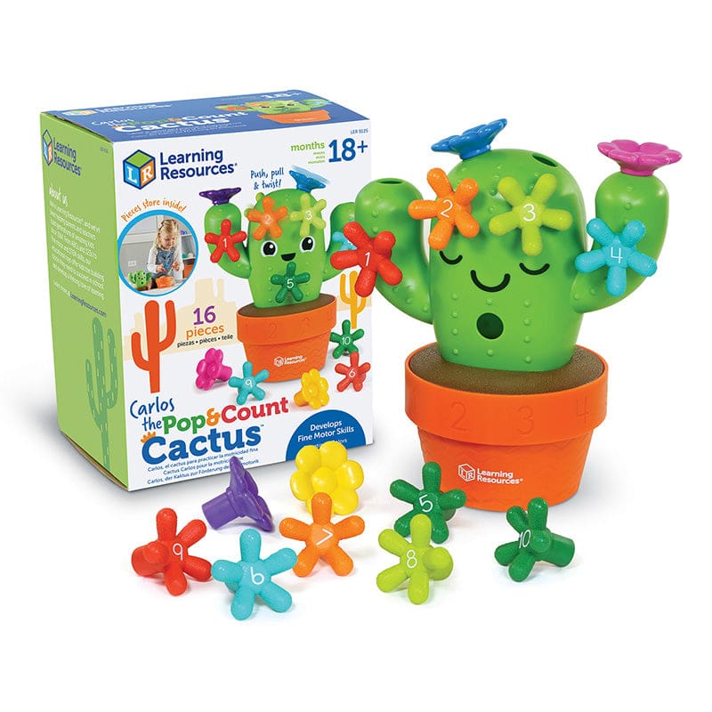 Carlos The Pop & Count Cactus (Pack of 2) - Hands-On Activities - Learning Resources