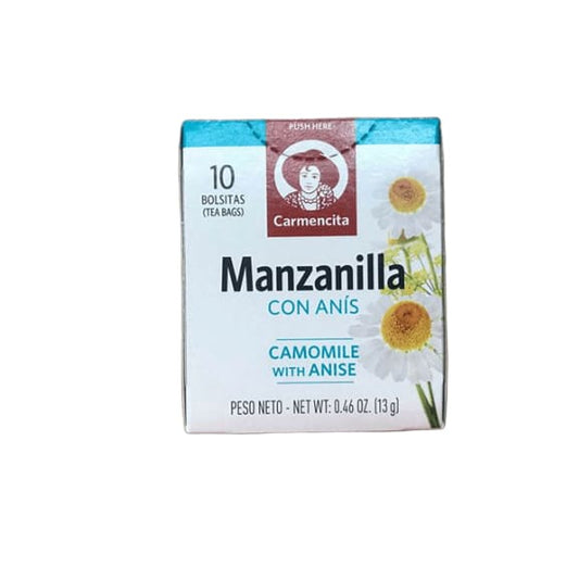 Carmencita Manzanilla Con Anis, Camomile with Anise Tea, 10 bags - ShelHealth.Com