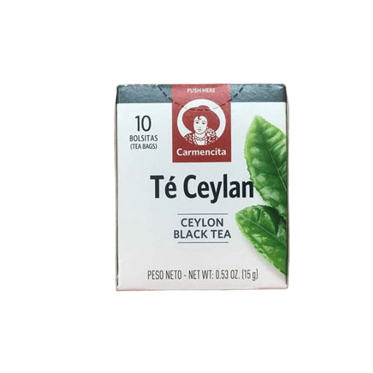 Carmencita Te Ceylan Ceylon Black Tea, 10 bags - ShelHealth.Com