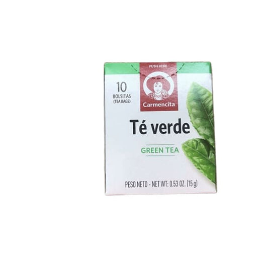 Carmencita Te Verde Green Tea, 10 Count - ShelHealth.Com