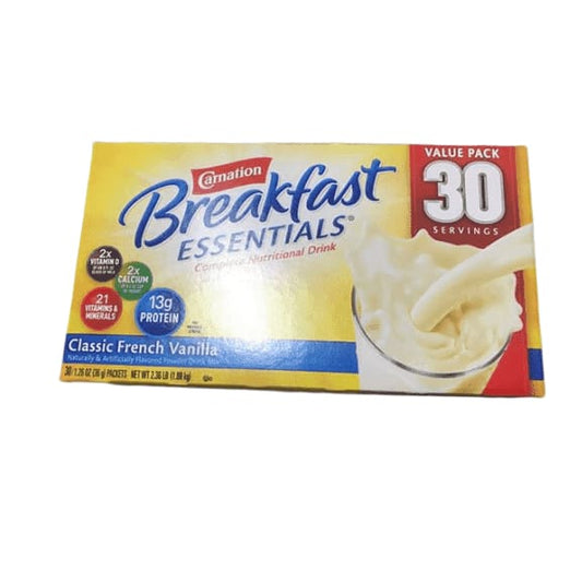 Carnation Breakfast Essentials Classic French Vanilla, 30 pk./1.26 oz. - ShelHealth.Com