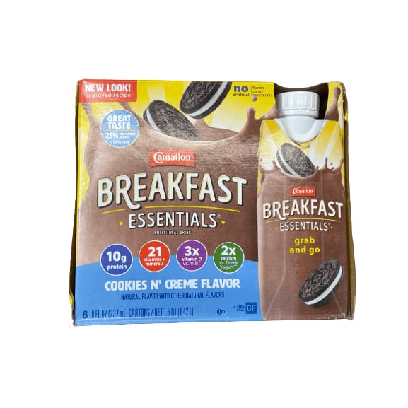 Carnation Breakfast Carnation Breakfast Essentials Ready to Drink Nutritional Breakfast Drink, Multiple Choice Flavor, 6 - 8 FL OZ Cartons