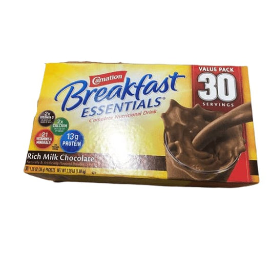 Carnation Breakfast Essentials Rich Milk Chocolate, 30 pk./1.26 oz. - ShelHealth.Com