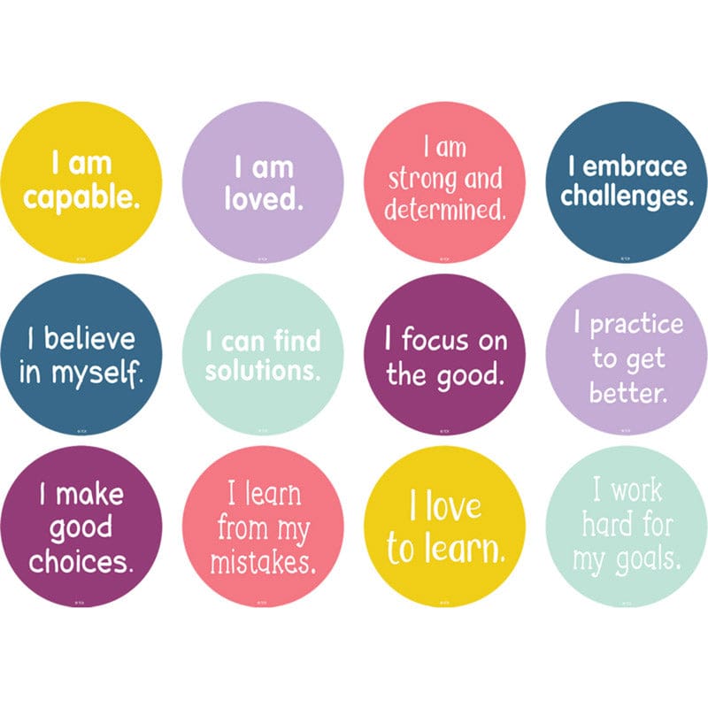 Carpet Markers Positive Mindset 4In Spot On (Pack of 6) - Classroom Management - Teacher Created Resources