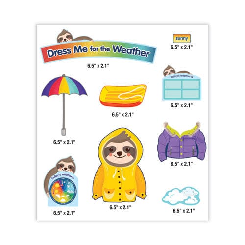Carson-Dellosa Education Curriculum Bulletin Board Set Dress Me For The Weather 54 Pieces - School Supplies - Carson-Dellosa Education