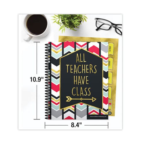 Carson-Dellosa Education Teacher Planner Weekly/monthly Two-page Spread (seven Classes) 11 X 8.5 Multicolor Cover 2022-2023 - School