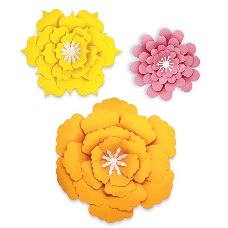 Carson Dellosa Orange Yellow Pink Flower Dimension Accent Creatively Inspired (Pack of 6) - Accents - Carson Dellosa Education