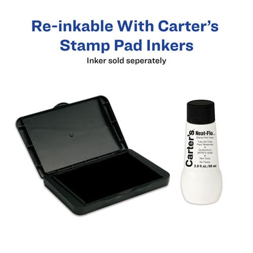 Carter’s Pre-inked Micropore Stamp Pad 4.25 X 2.75 Black - School Supplies - Carter’s™