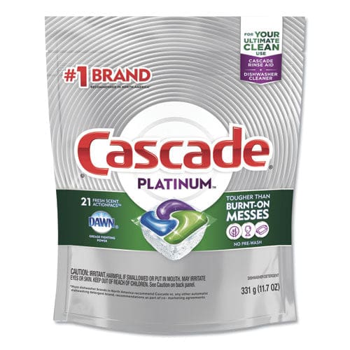 Cascade Actionpacs Fresh Scent 11.7 Oz Bag 21/pack 5 Packs/carton - Janitorial & Sanitation - Cascade®