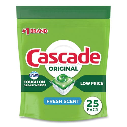 Cascade Actionpacs Fresh Scent 13.5 Oz Bag 25/pack 5 Packs/carton - Janitorial & Sanitation - Cascade®