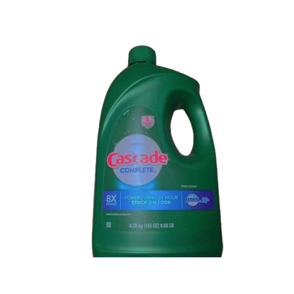 Cascade Complete Gel Dishwasher Detergent, Fresh Scent, 155 oz. - ShelHealth.Com