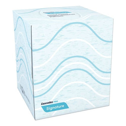 Cascades PRO Signature Facial Tissue 2-ply White Cube 90 Sheets/box 36 Boxes/carton - Janitorial & Sanitation - Cascades PRO