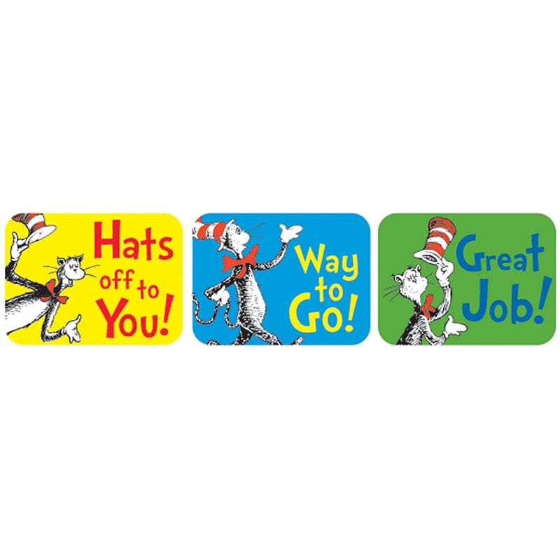 Cat In The Hat Success Stickers (Pack of 12) - Stickers - Eureka