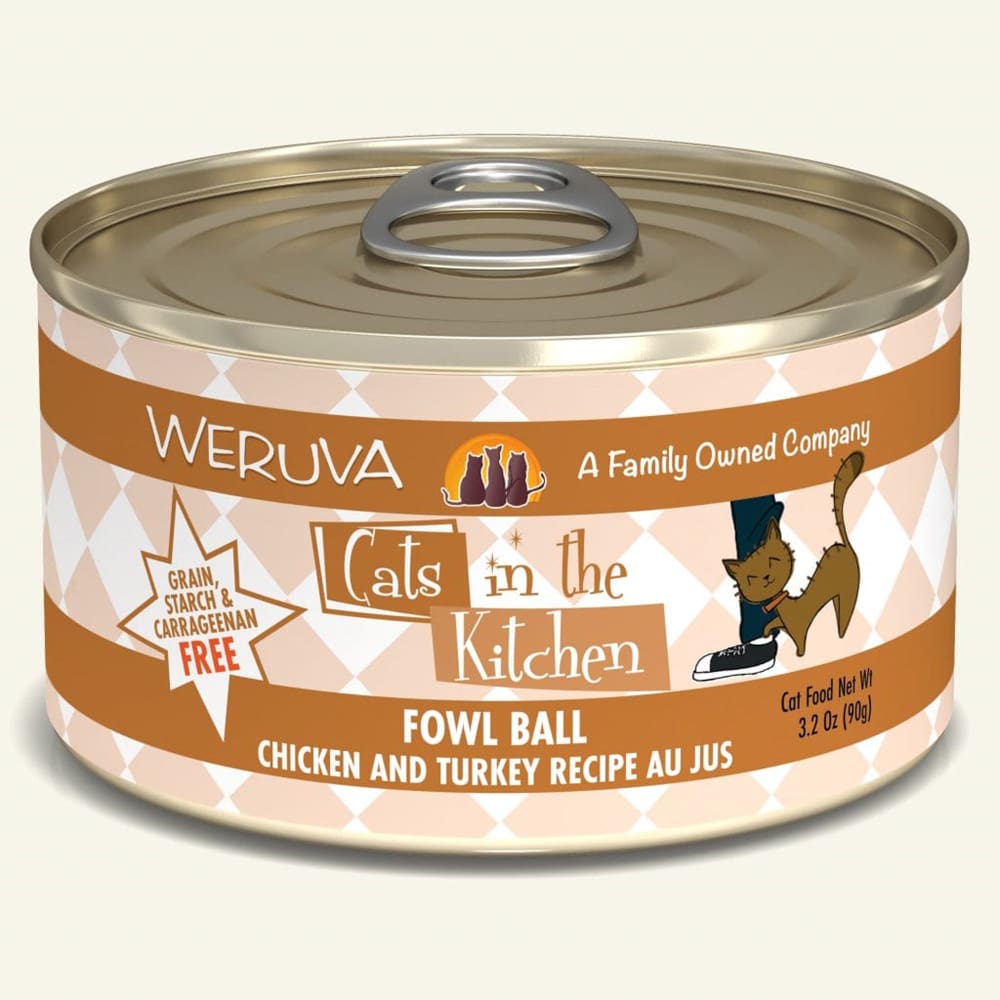 Cats In The Kitchen Fowl Ball Chicken and Turkey Recipe 3.2oz. (Case Of 24) - Pet Supplies - Cats In The Kitchen