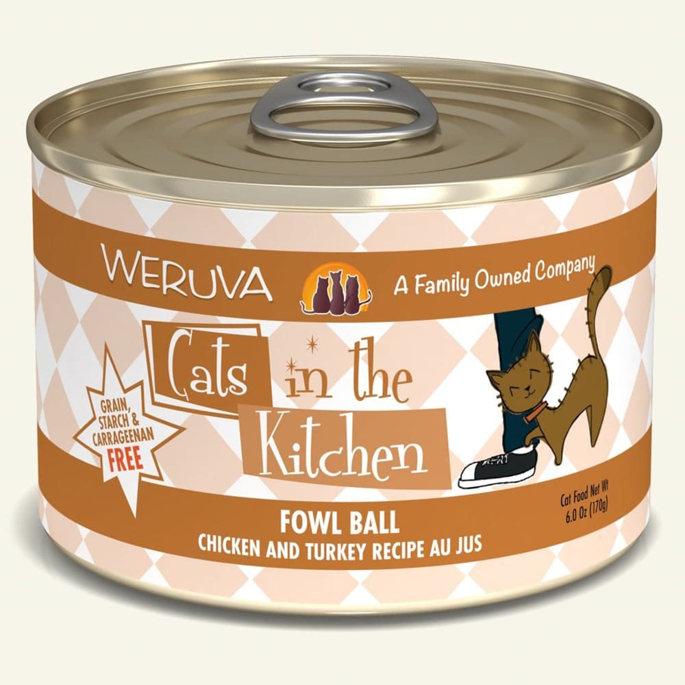 Cats In The Kitchen Fowl Ball Chicken and Turkey Recipe 6oz. (Case Of 24) - Pet Supplies - Cats In The Kitchen