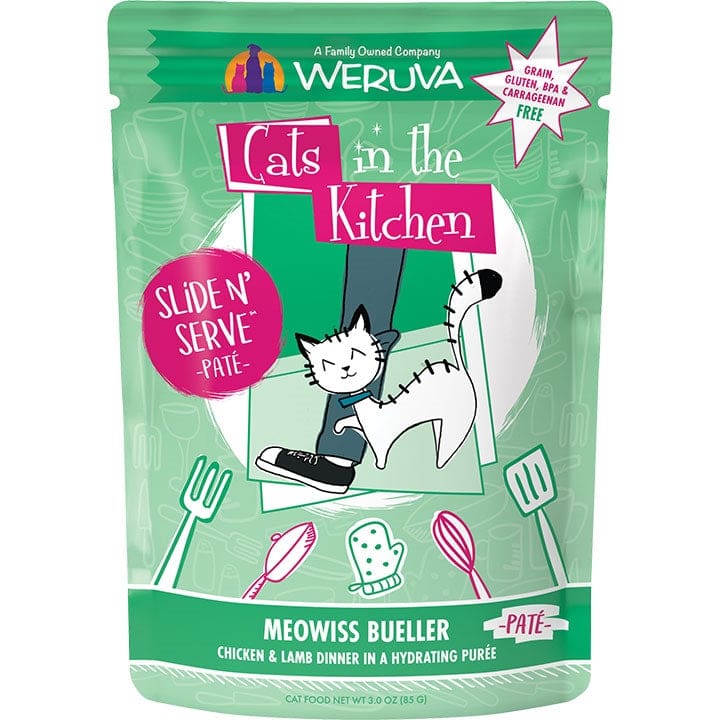 Cats In The Kitchen Slide N Serve Meowiss Bueller Chicken and Lamb Dinner 3oz. Pouch (Case Of 12) - Pet Supplies - Cats In The Kitchen