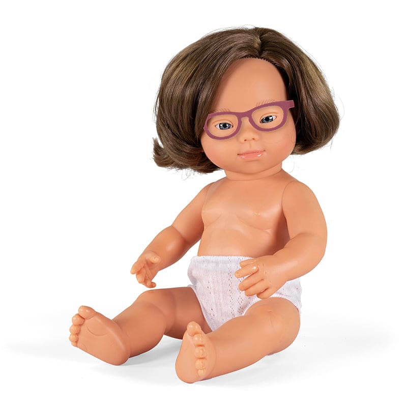 Caucasian Girl With Down Syndrome With Glasses - Dolls - Miniland Educational Corporation