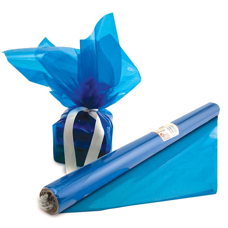 Cello Wrap Roll Blue (Pack of 10) - Art & Craft Kits - Hygloss Products Inc.