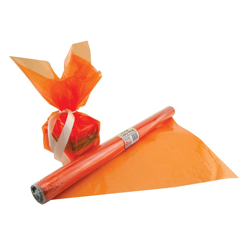 Cello Wrap Roll Orange (Pack of 10) - Art & Craft Kits - Hygloss Products Inc.