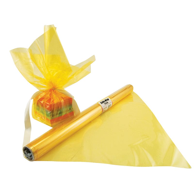 Cello Wrap Roll Yellow (Pack of 10) - Art & Craft Kits - Hygloss Products Inc.