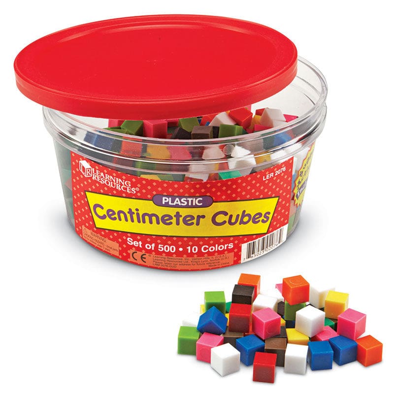 Centimeter Cubes 500-Pk 10 Colors In Storage Tub (Pack of 2) - Counting - Learning Resources