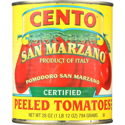 Cento Cento Certified Peeled Tomatoes with Basil Leaf, 28 oz